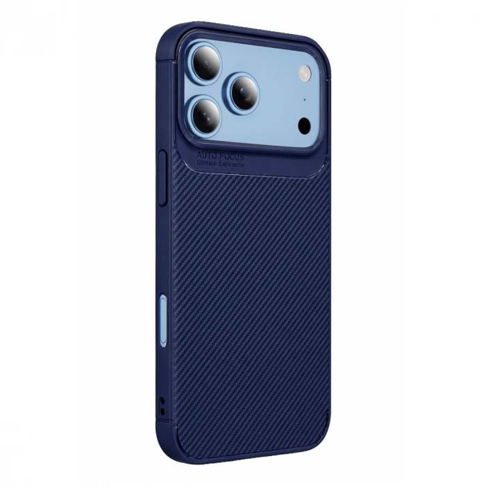 Newface Apple İphone 18 Pro Max Auto Focus Karbon Kapak - Lacivert