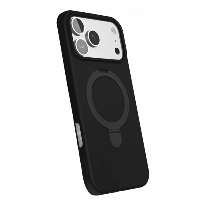 Newface Apple İphone 18 Pro Max Regal Magsafe Standlı Kapak - Siyah