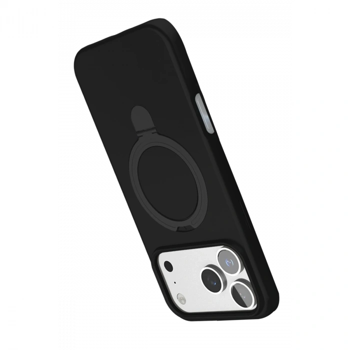 Newface Apple İphone 18 Pro Max Regal Magsafe Standlı Kapak - Siyah