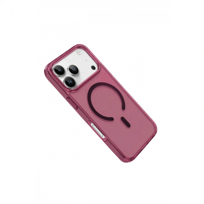 Newface Apple İphone 18 Pro Pc Real Magsafe Kapak - Bordo