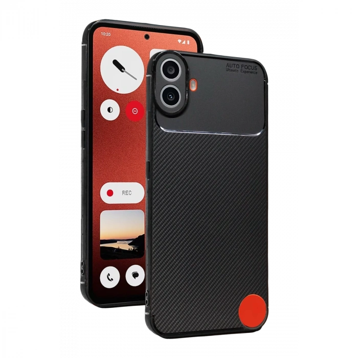 Newface Nothing Phone Nothing Cmf Phone 1 Auto Focus Karbon Kapak - Siyah