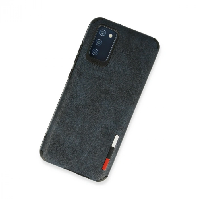 Newface Samsung Galaxy A02s Kılıf Loop Deri Silikon - Lacivert
