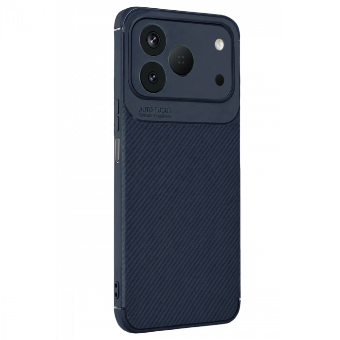 Newface Tecno Spark 50 4g Auto Focus Karbon Kapak - Lacivert