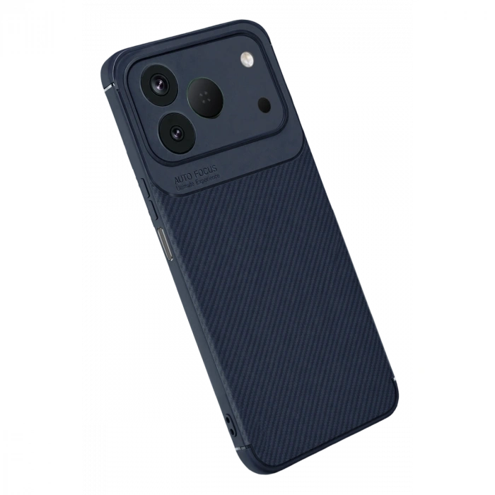 Newface Tecno Spark 50 4g Auto Focus Karbon Kapak - Lacivert