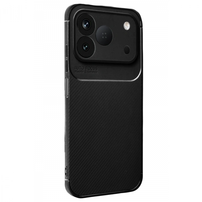 Newface Tecno Spark 50 4g Auto Focus Karbon Kapak - Siyah