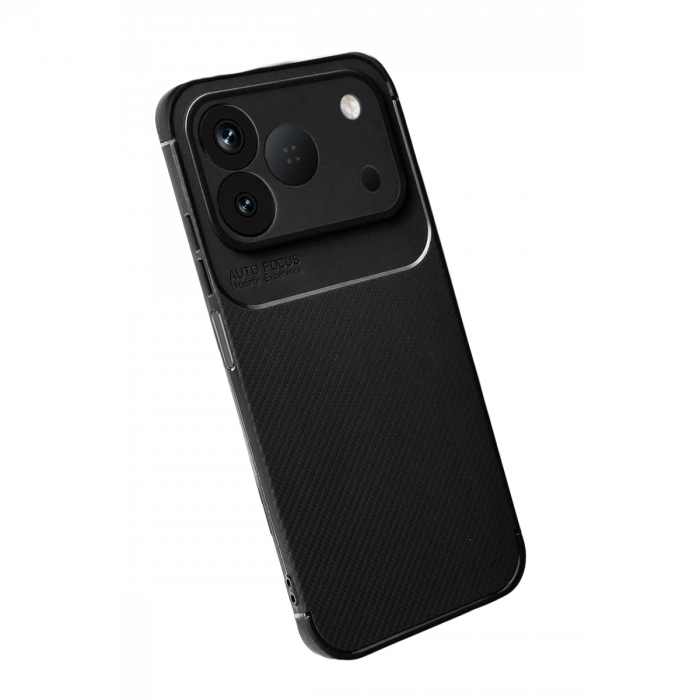 Newface Tecno Spark 50 4g Auto Focus Karbon Kapak - Siyah