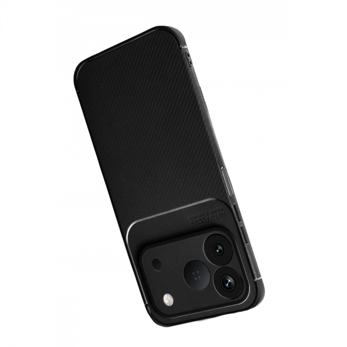 Newface Tecno Spark 50 4g Auto Focus Karbon Kapak - Siyah