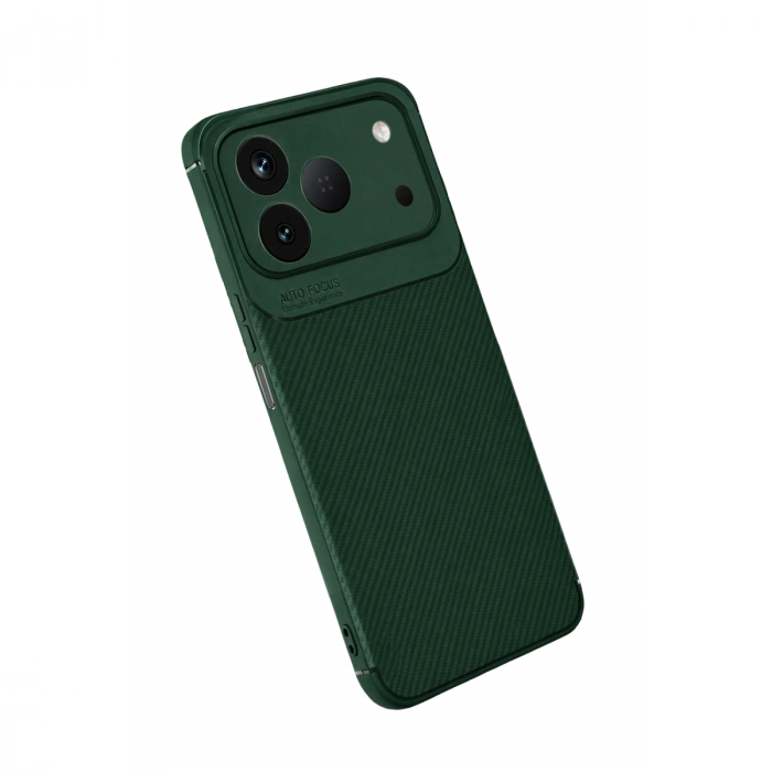 Newface Tecno Spark 50 4g Auto Focus Karbon Kapak - Yeşil