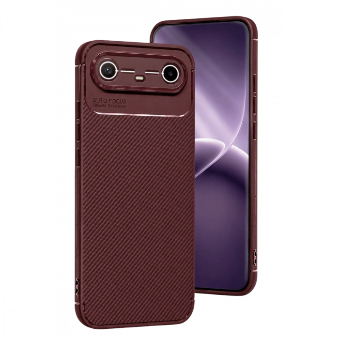 Newface Tecno Spark Slim 5g Auto Focus Karbon Kapak - Bordo