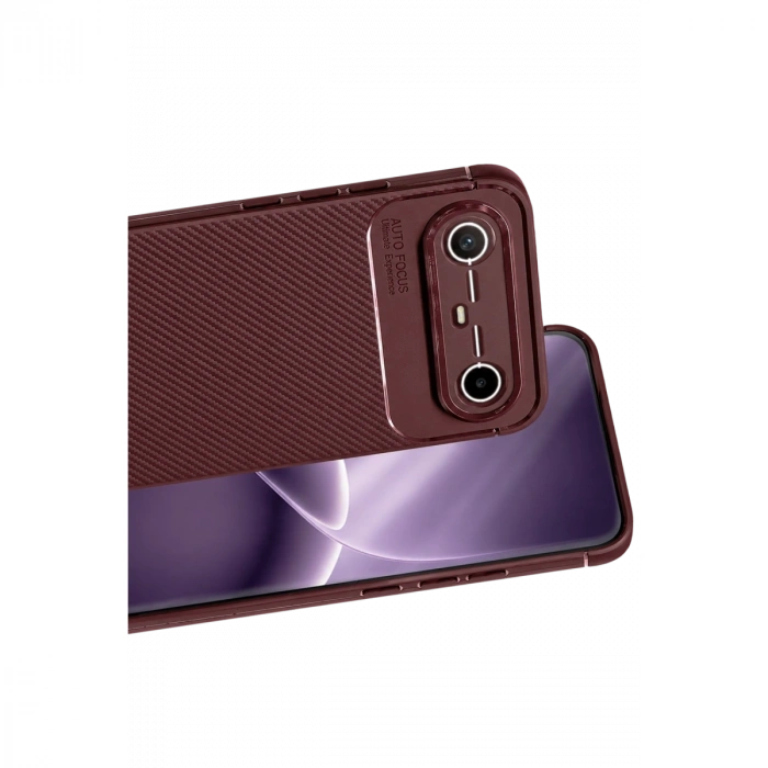 Newface Tecno Spark Slim 5g Auto Focus Karbon Kapak - Bordo