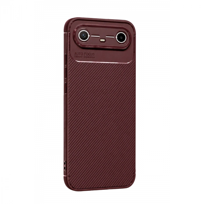 Newface Tecno Spark Slim 5g Auto Focus Karbon Kapak - Bordo