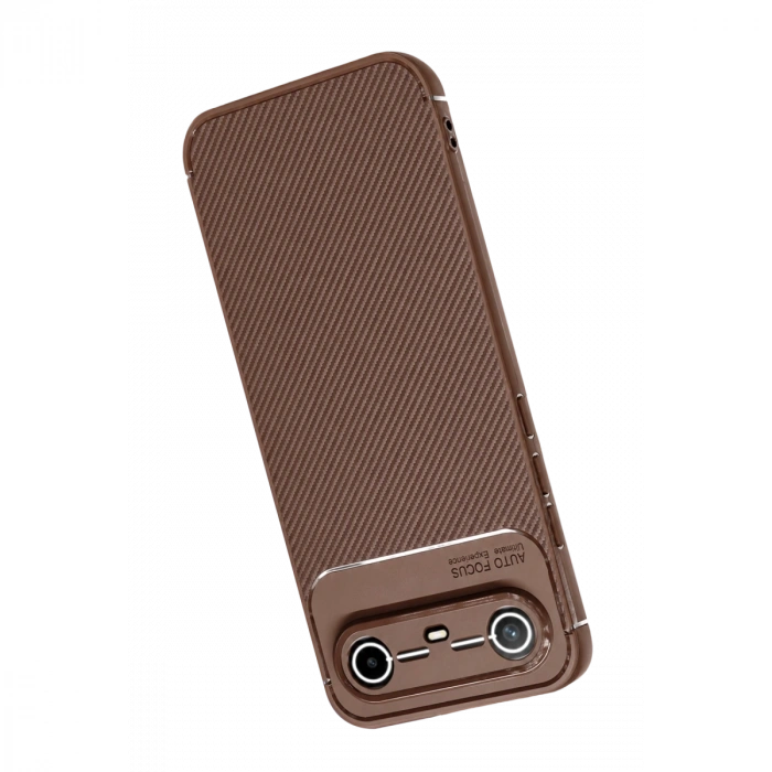 Newface Tecno Spark Slim 5g Auto Focus Karbon Kapak - Kahverengi
