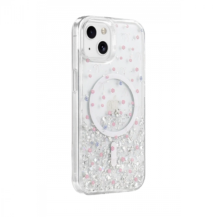 Onegif Apple İphone 15 Misk Simli Magsafe Kapak - Desen 1