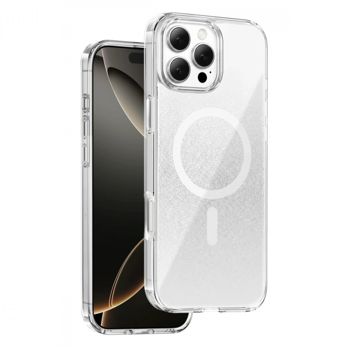 Onegif Apple İphone 16 Pro Max Sora Simli Magsafe Kapak - Beyaz