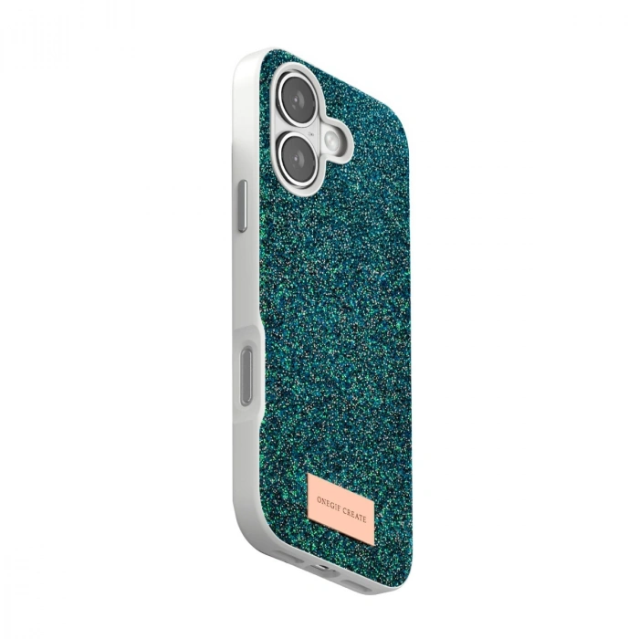 Onegif Apple İphone 17 Bright Simli Kapak - Koyu Yeşil