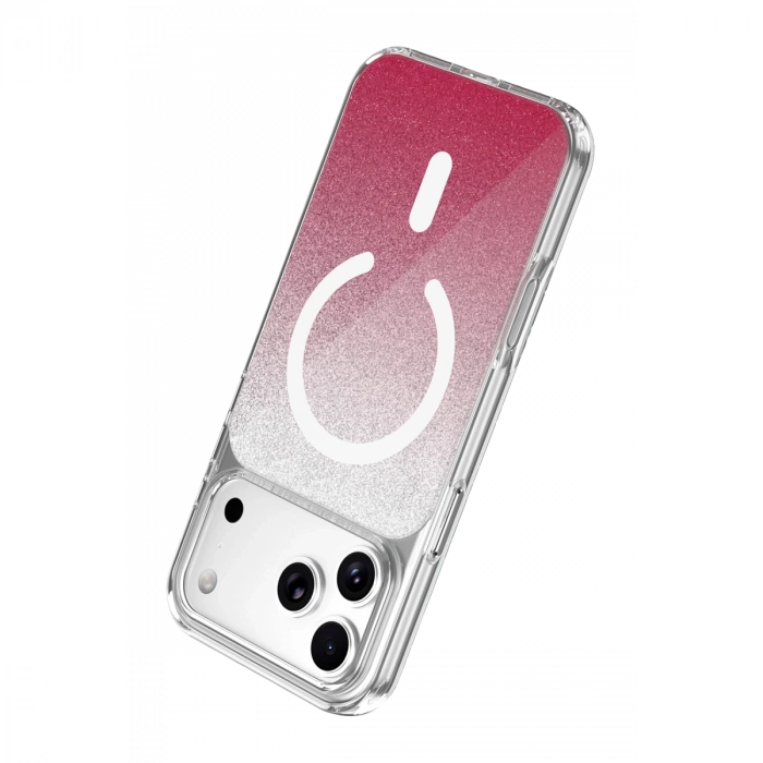 Onegif Apple İphone 17 Pro Sora Simli Magsafe Kapak - Kırmızı