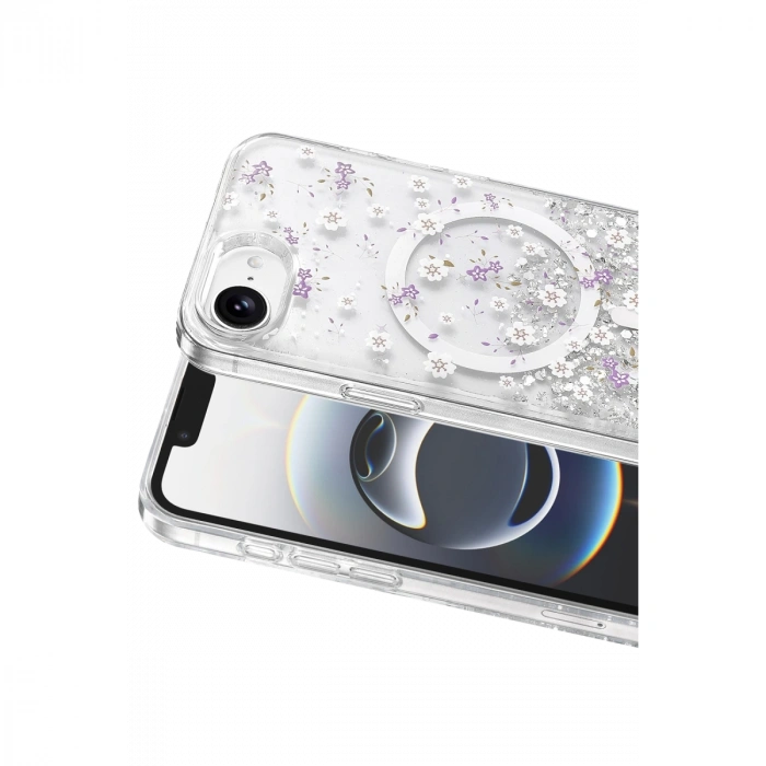 Onegif Apple İphone 17e Misk Simli Magsafe Kapak - Desen 2