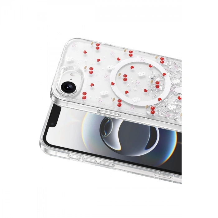 Onegif Apple İphone 17e Misk Simli Magsafe Kapak - Desen 5