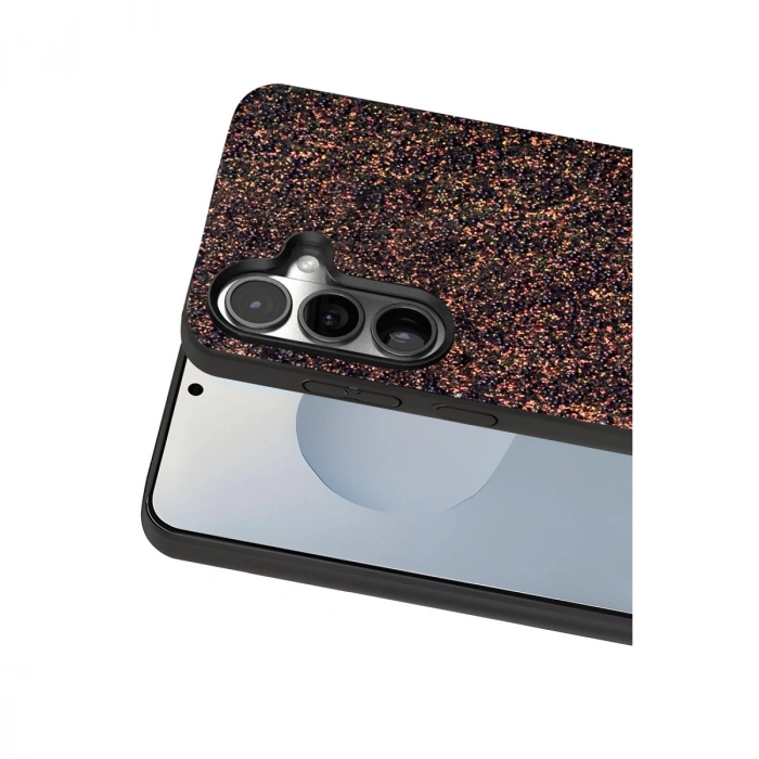 Onegif Samsung Galaxy S25 Bright Simli Kapak - Derin Mor