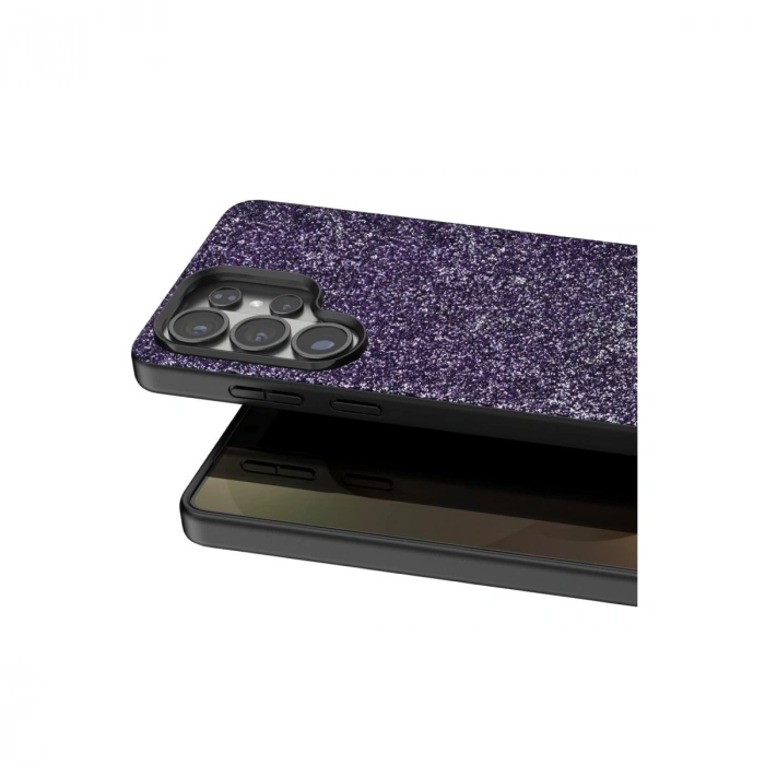 Onegif Samsung Galaxy S26 Ultra Bright Simli Kapak - Derin Mor
