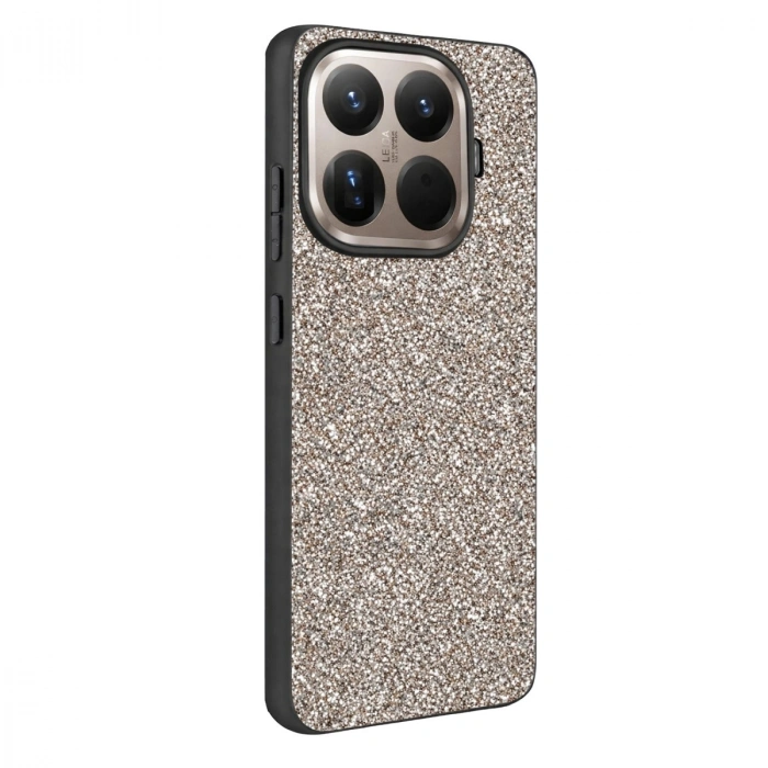 Onegif Xiaomi Mi 15t Pro Bright Simli Kapak - Gümüş