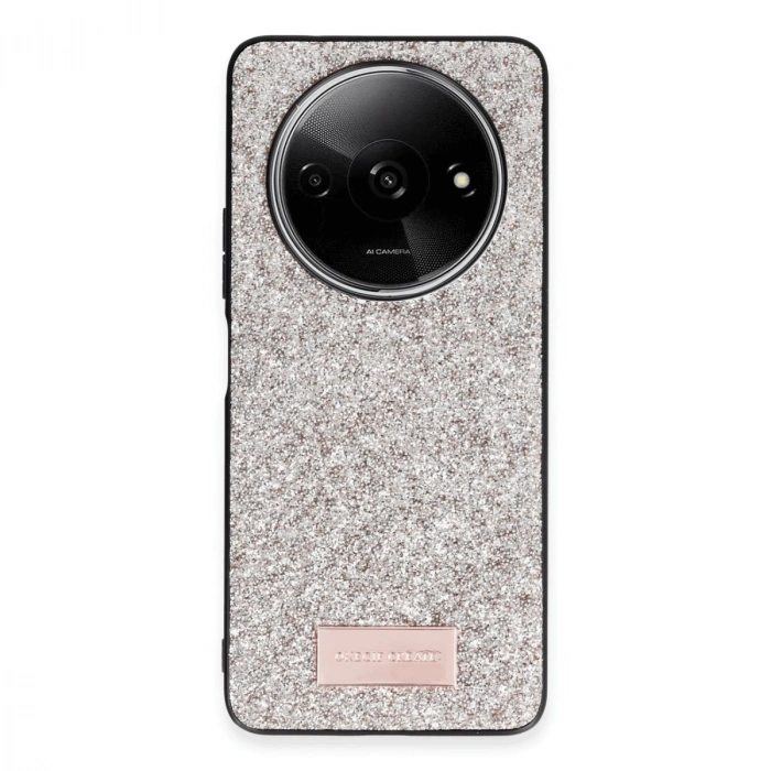 Onegif Xiaomi Redmi A3 4g Bright Simli Kapak - Gold