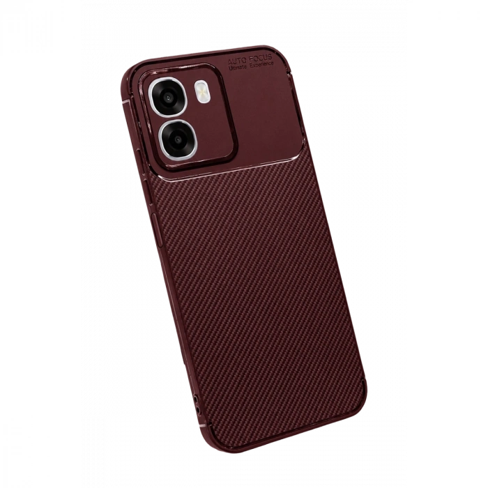 Oppo Oppo A6t 5g Auto Focus Karbon Kapak - Bordo