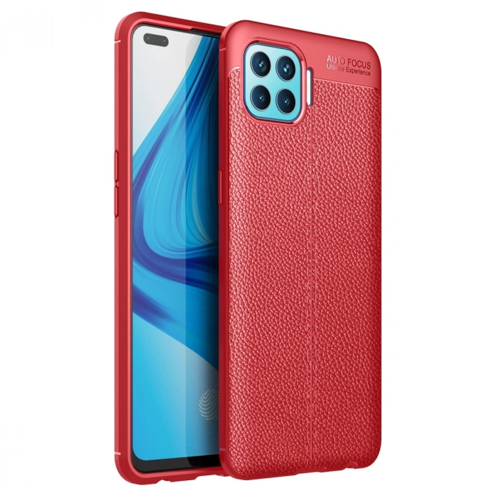 Oppo Reno 4 Lite Kılıf Auto Focus Kapak - Kırmızı