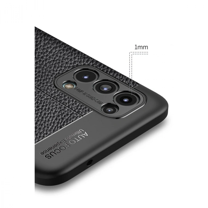 Oppo Reno 5 Kılıf Auto Focus Kapak - Siyah