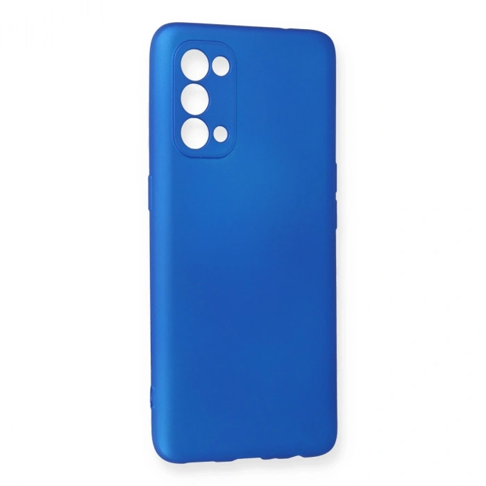 Oppo Reno 5 Kılıf First Silikon - Mavi