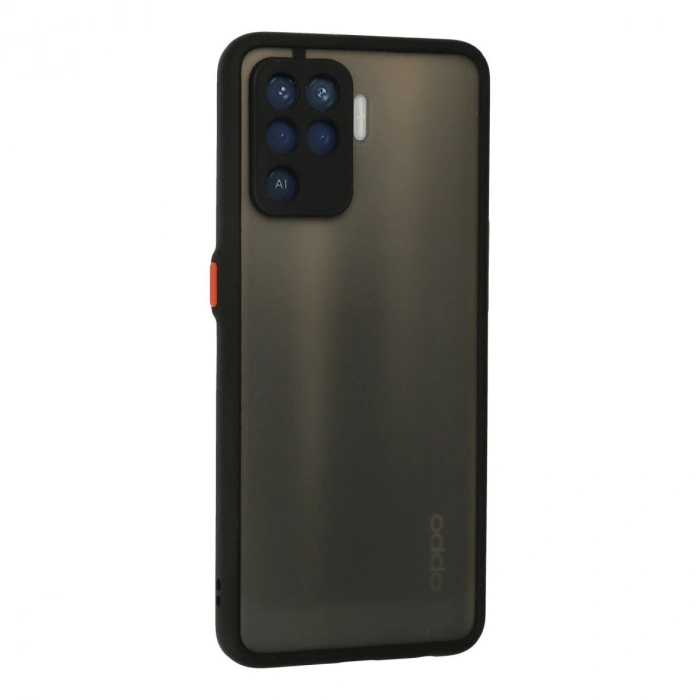 Oppo Reno 5 Lite Kılıf Montreal Silikon Kapak - Siyah