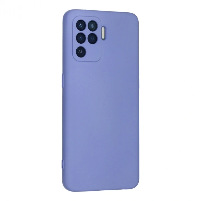 Oppo Reno 5 Lite Kılıf Nano İçi Kadife Silikon - Lila
