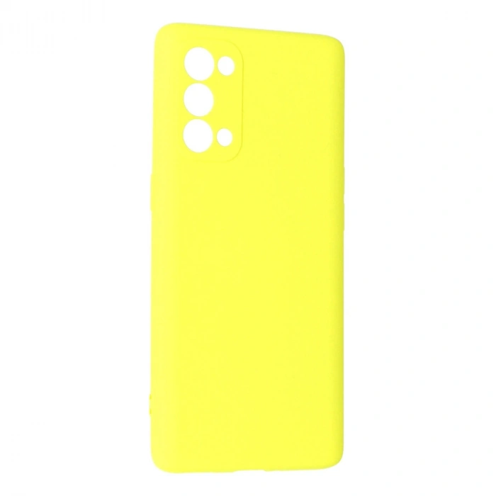 Oppo Reno 5 Pro Kılıf First Silikon - Sarı