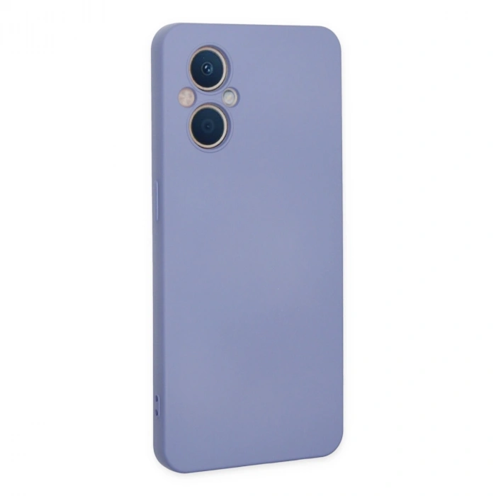 Oppo Reno 7 Lite Kılıf Nano İçi Kadife Silikon - Lila