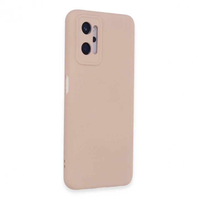 Realme 9i 4g Kılıf Nano İçi Kadife Silikon - Pudra