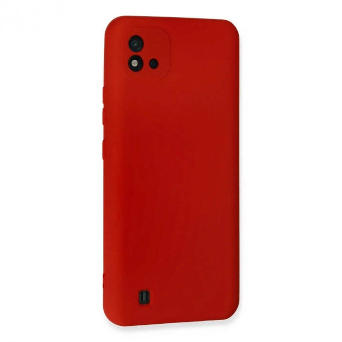 Realme C11 2021 Kılıf Nano İçi Kadife Silikon - Kırmızı
