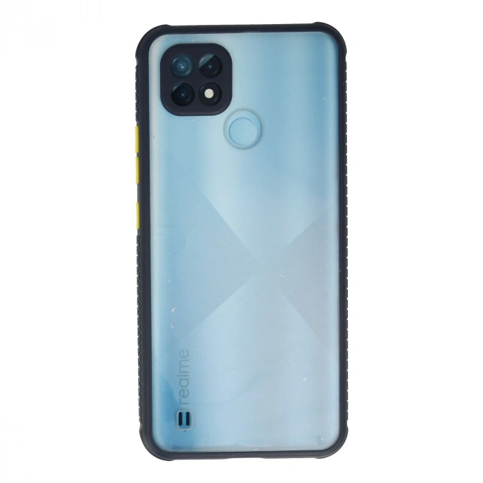 Realme C21 Kılıf Miami Şeffaf Silikon - Lacivert