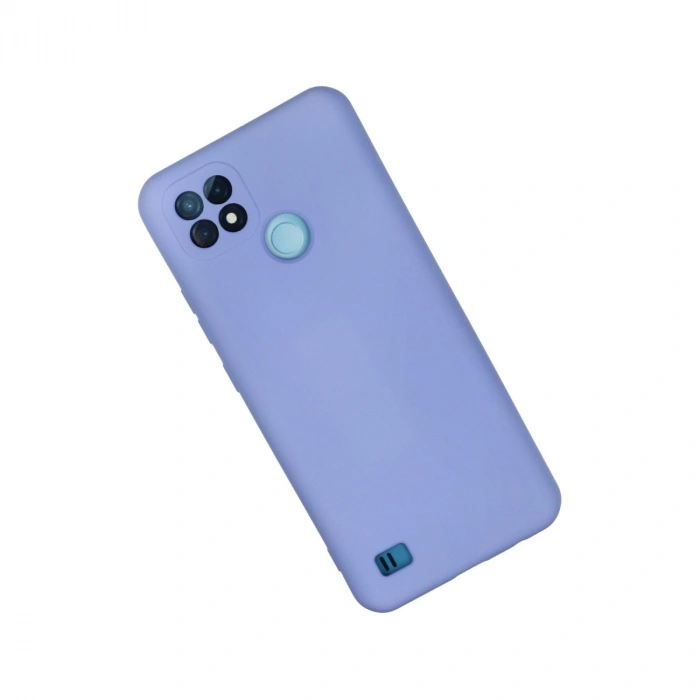 Realme C21 Kılıf Nano İçi Kadife Silikon - Lila