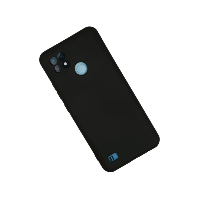 Realme C21 Kılıf Nano İçi Kadife Silikon - Siyah