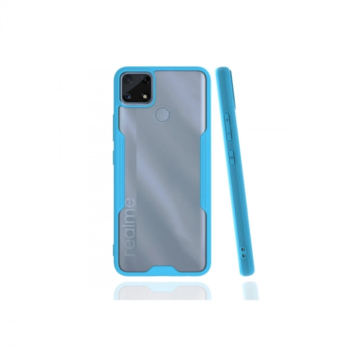 Realme C25 Kılıf Platin Silikon - Mavi