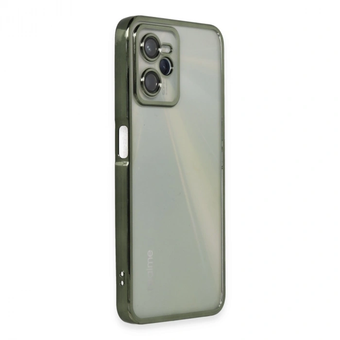 Realme C35 Kılıf Razer Lensli Silikon - Yeşil