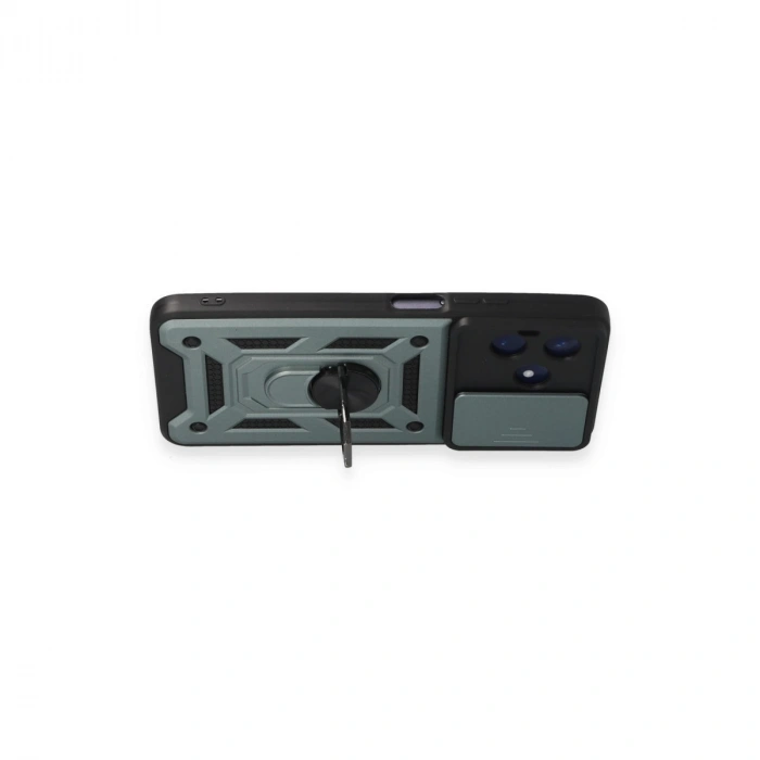 Realme C53 Kılıf Pars Lens Yüzüklü Silikon - Yeşil