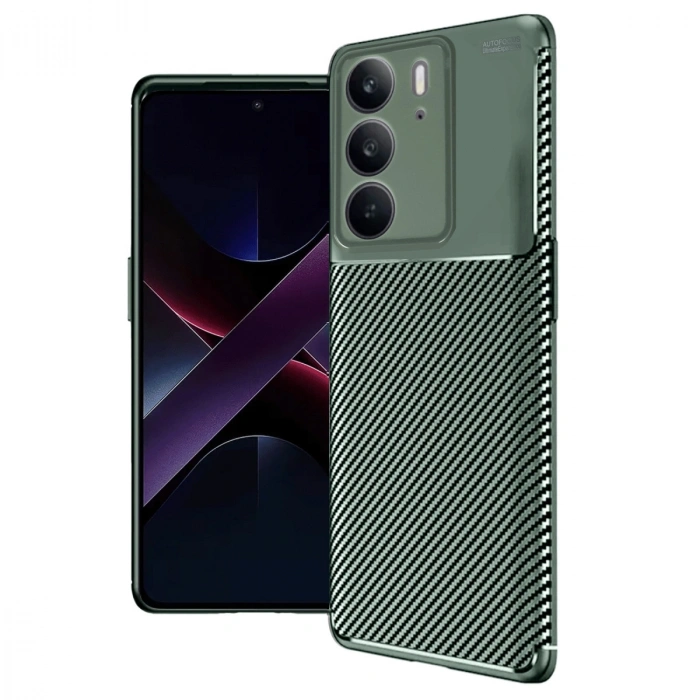 Realme C75 4g Auto Focus Karbon Kapak - Koyu Yeşil