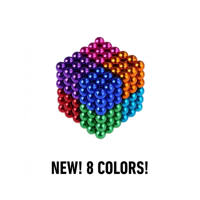 Renkli 216 Mıknatıs Neocube Mıknatıs 5mm Neodyum