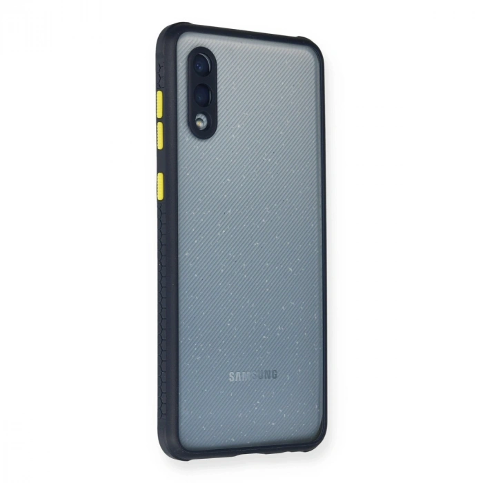 Samsung Galaxy A02 Kılıf Miami Şeffaf Silikon - Lacivert