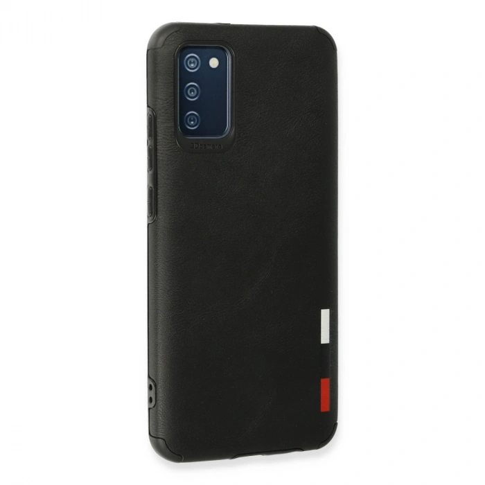 Samsung Galaxy A02s Kılıf Loop Deri Silikon - Siyah