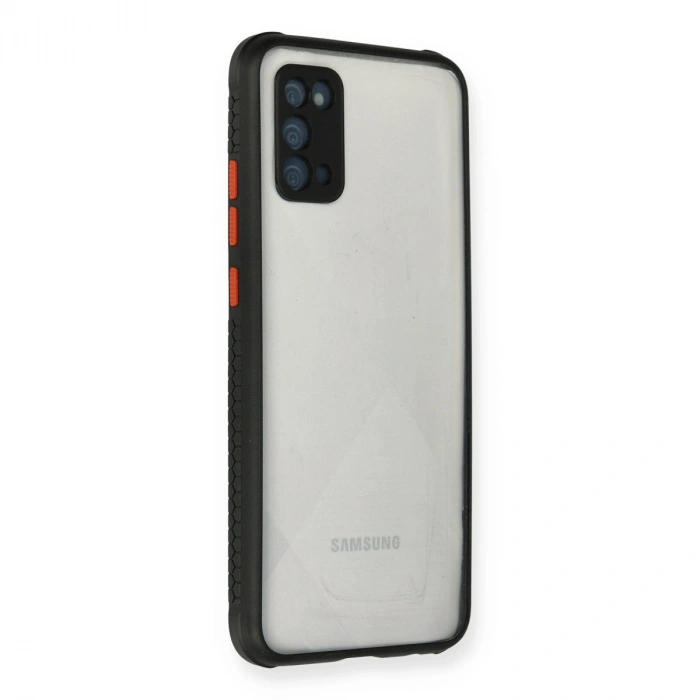 Samsung Galaxy A02s Kılıf Miami Şeffaf Silikon - Siyah