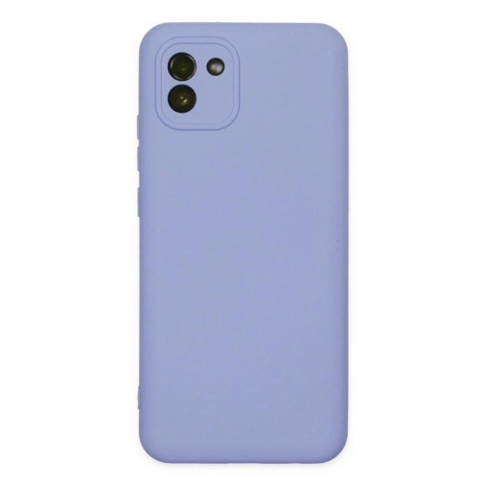 Samsung Galaxy A03 Kılıf Nano İçi Kadife Silikon - Lila