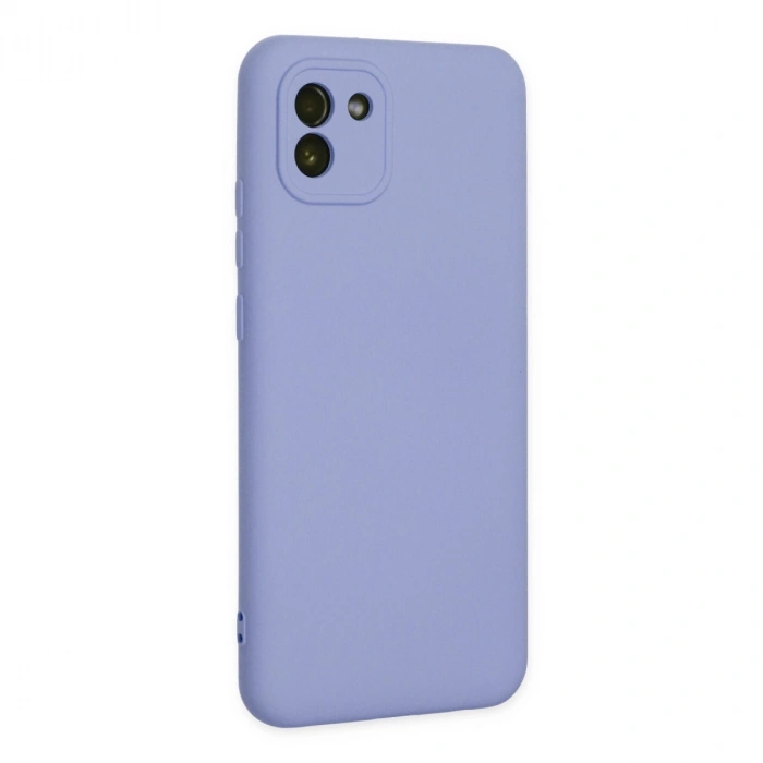 Samsung Galaxy A03 Kılıf Nano İçi Kadife Silikon - Lila