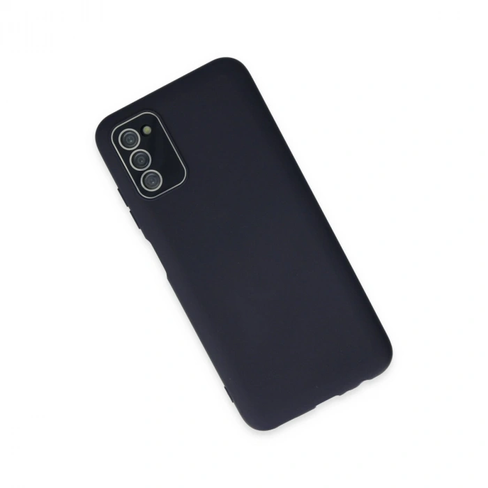 Samsung Galaxy A03s Kılıf Lansman Glass Kapak - Lacivert
